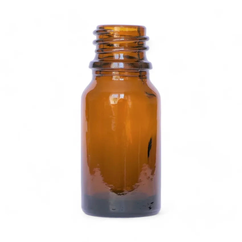 10ml Amber Glass Dropper Bottle with Black TE Atomiser - Pack of 12