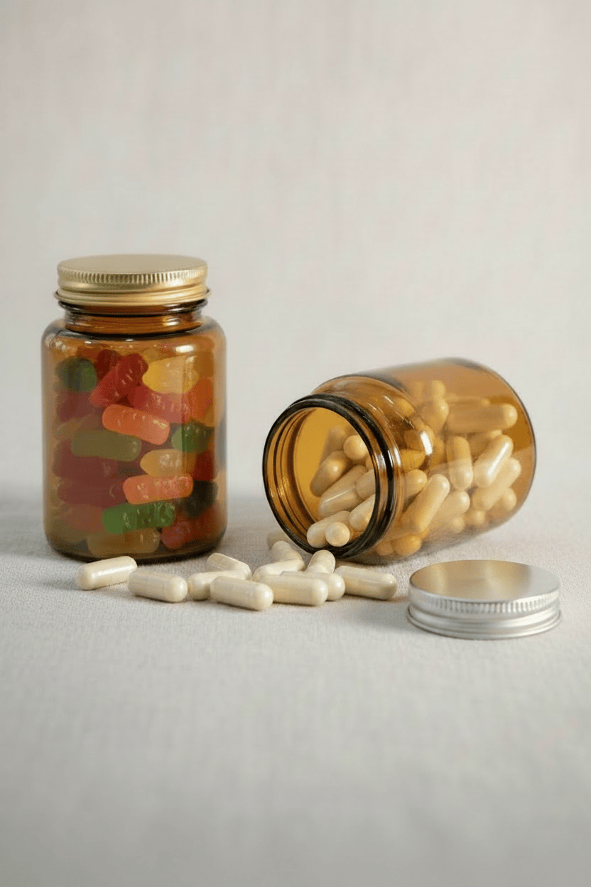 collections_two jars dry supplement packaging