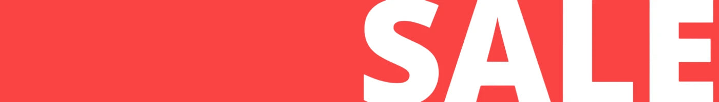 Bold white SALE text centered on a vibrant red background, signaling exclusive promotional offers.