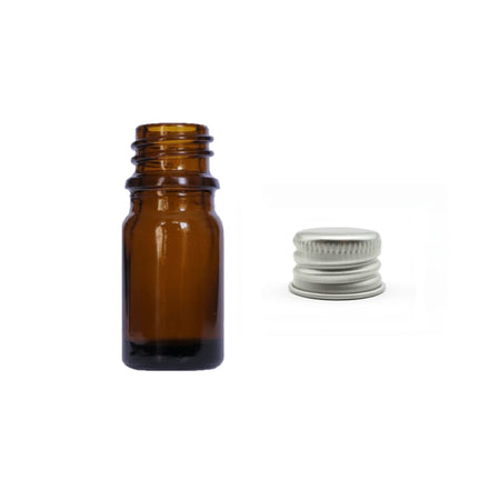 5ml Premium Amber Glass Dropper Bottle with Silver Aluminium Cap