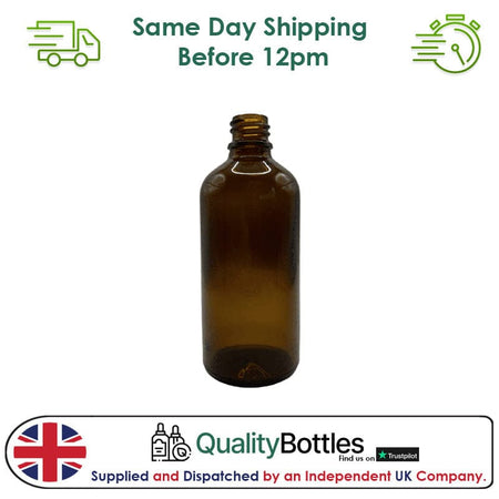 100ml Amber Glass Dropper Bottle - Pack of 12