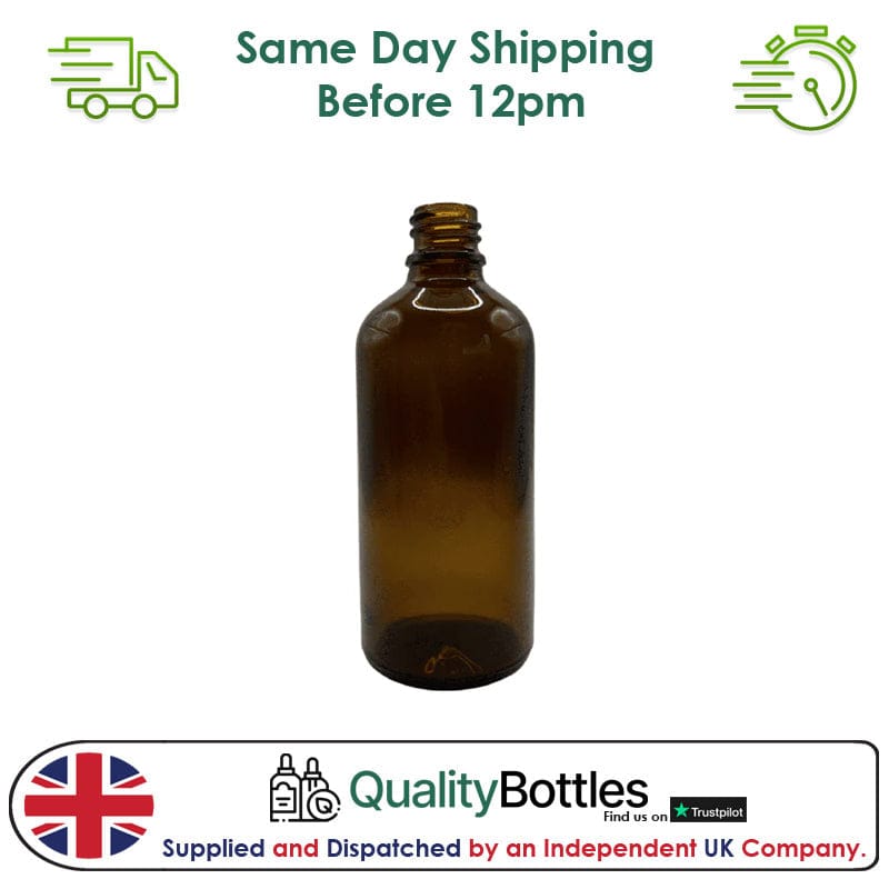 100ml Amber Glass Dropper Bottle - Pack of 12
