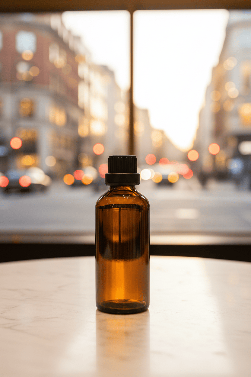 100ml Amber Glass Dropper Bottle with 1.0mm Dripper Insert and Tamper Evident Black Cap (Type III)