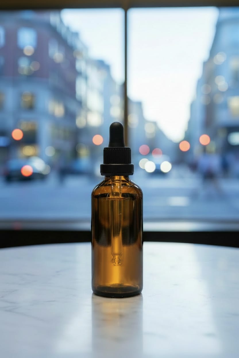 100ml Amber Glass Dropper Bottle with Black Tamper Evident Dropper