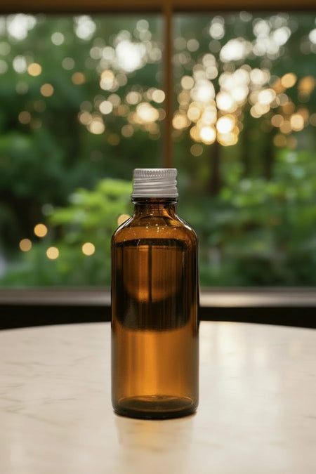 100ml Amber Glass Dropper Bottle with Silver DIN18 Cap - Pack of 12
