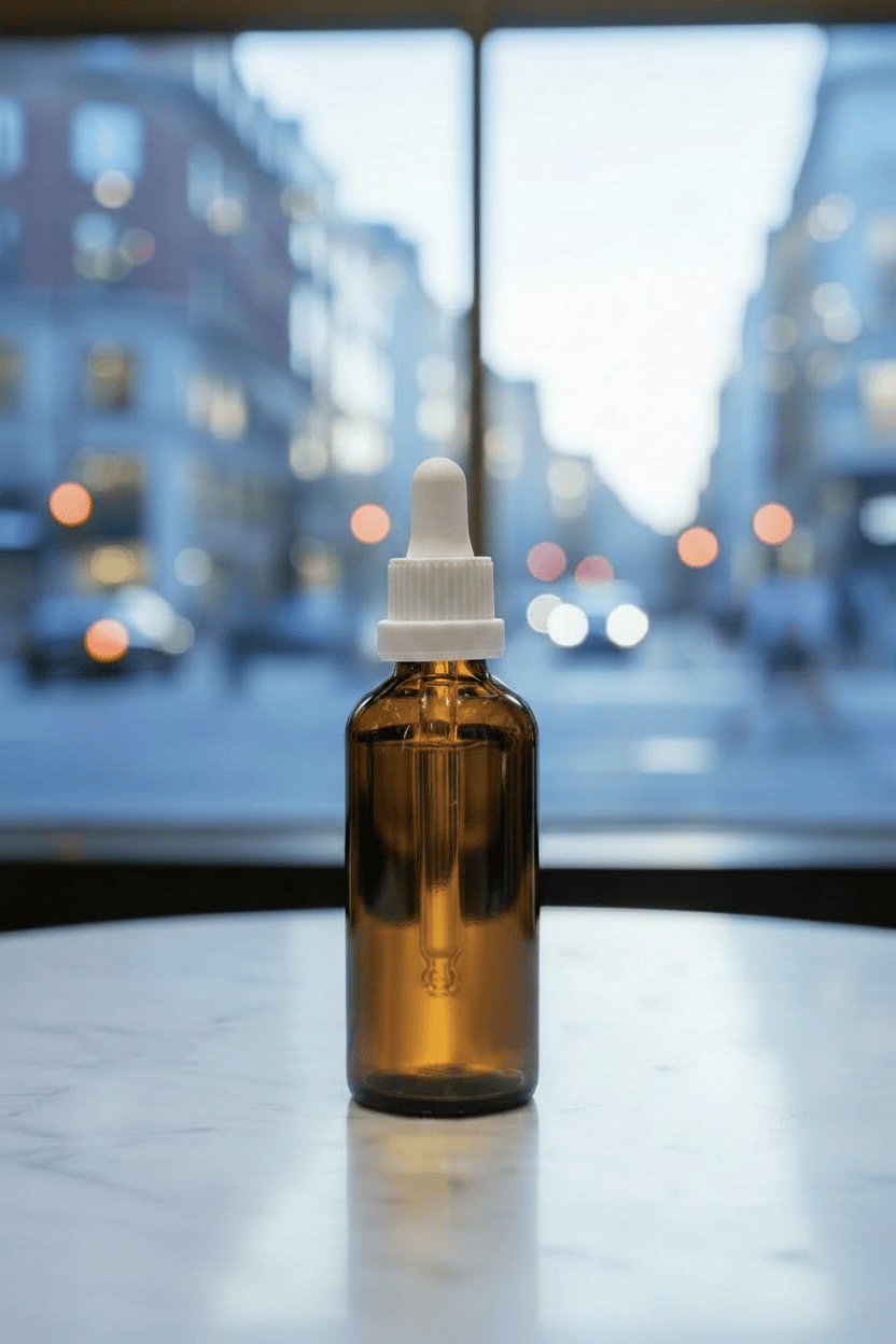 100ml Amber Glass Dropper Bottle With White Tamper Evident Ball Ended Pipette