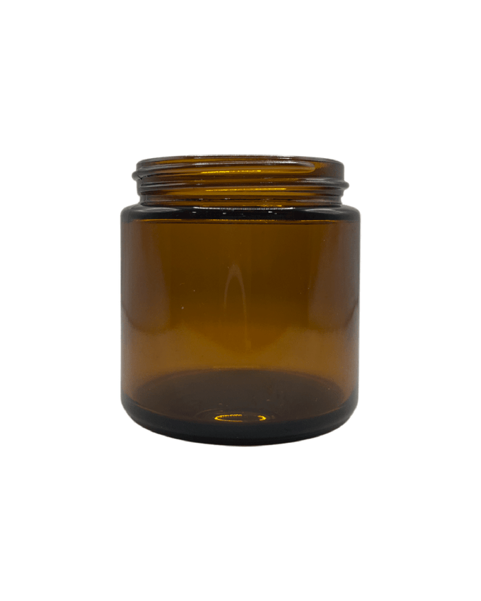 100ml Amber Glass Jar With Matte Black Aluminium Lid