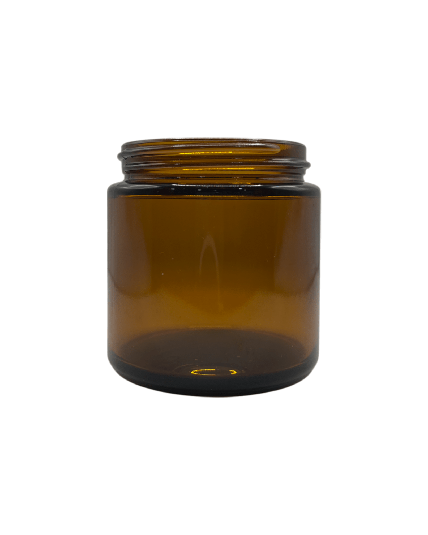 100ml Amber Glass Jar With Matte Black Aluminium Lid