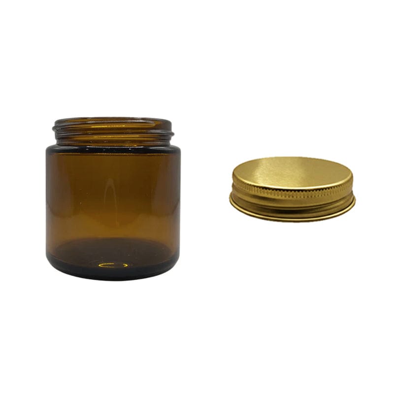 100ml Amber Glass Jar with Gold Aluminium Lid