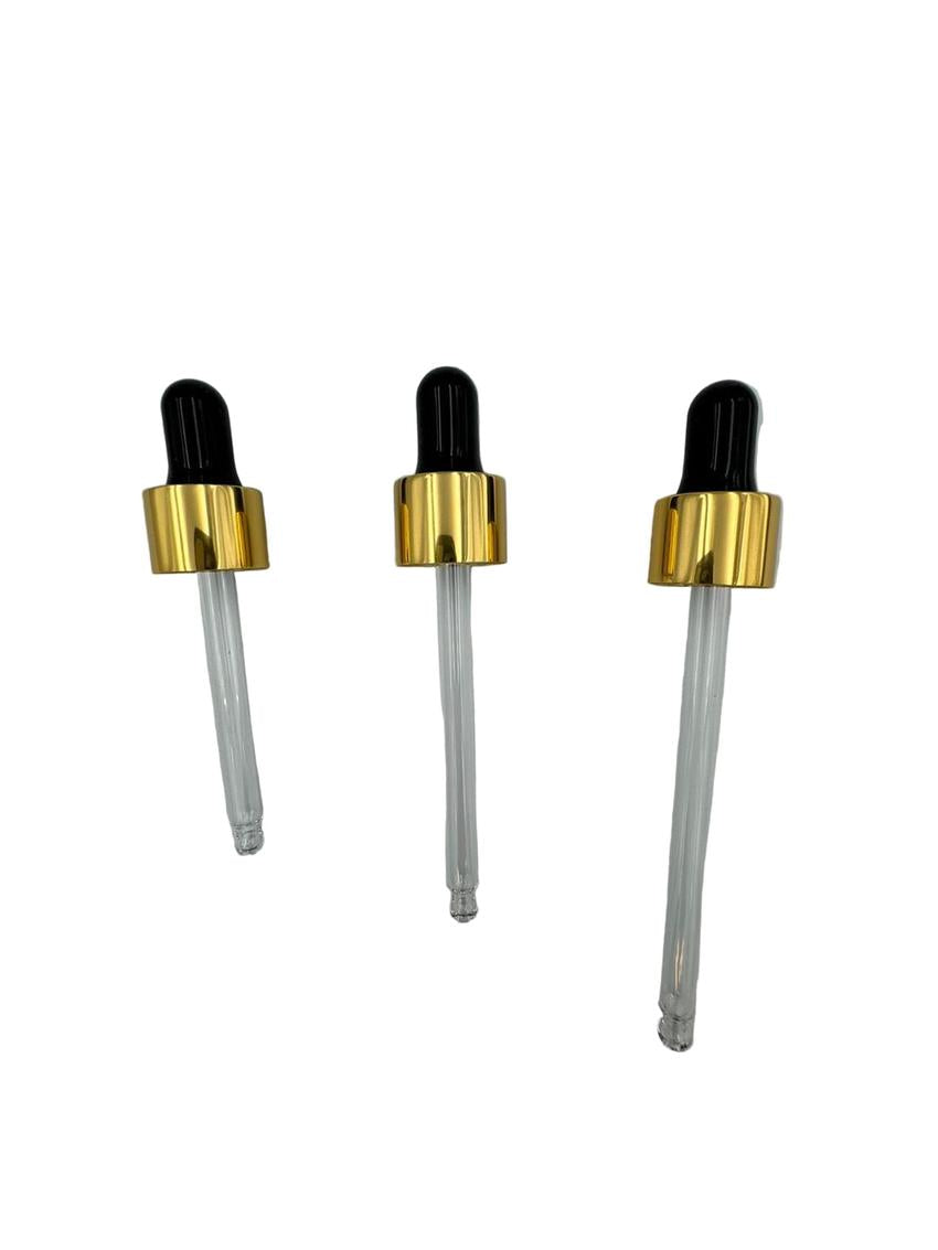 100ml Frosted Amber Glass Dropper bottle with Gold cap Black bulb dropper pipette assembly