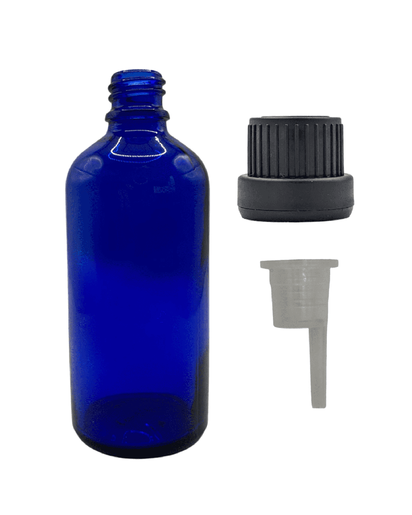 Blue Glass Dropper Bottles