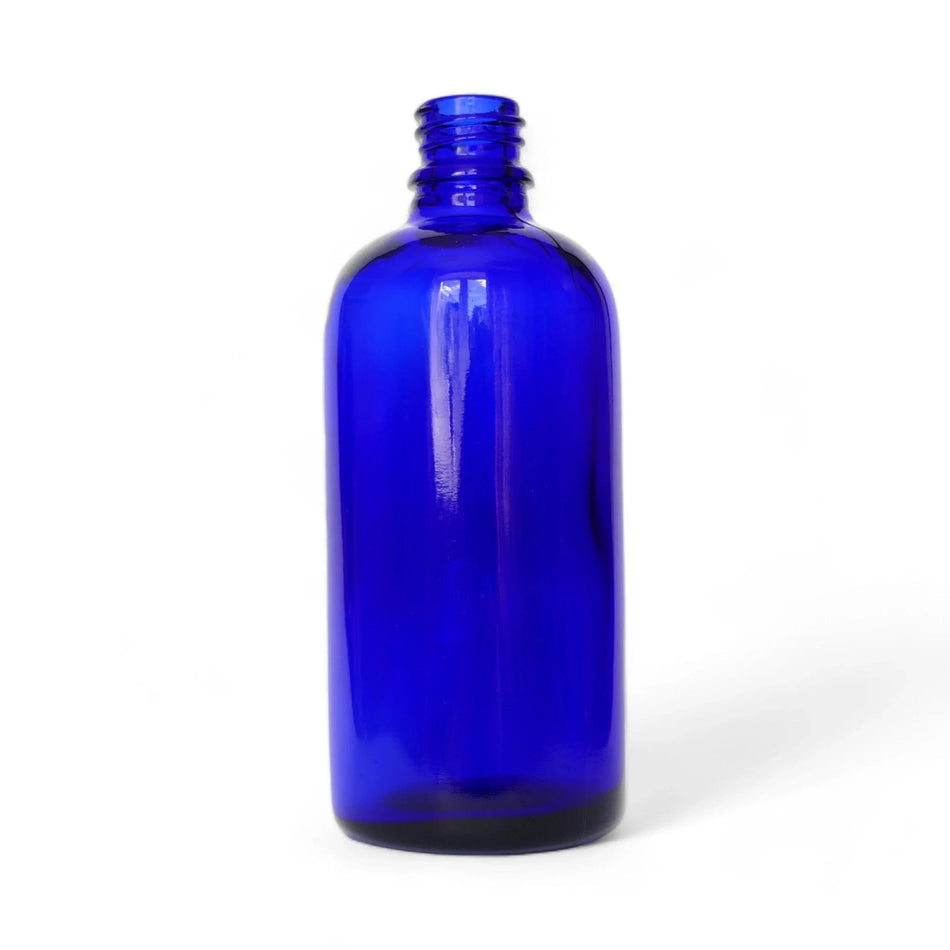 100ml Blue Glass Dropper Bottle with Black Tamper Evident Dropper (Type III)