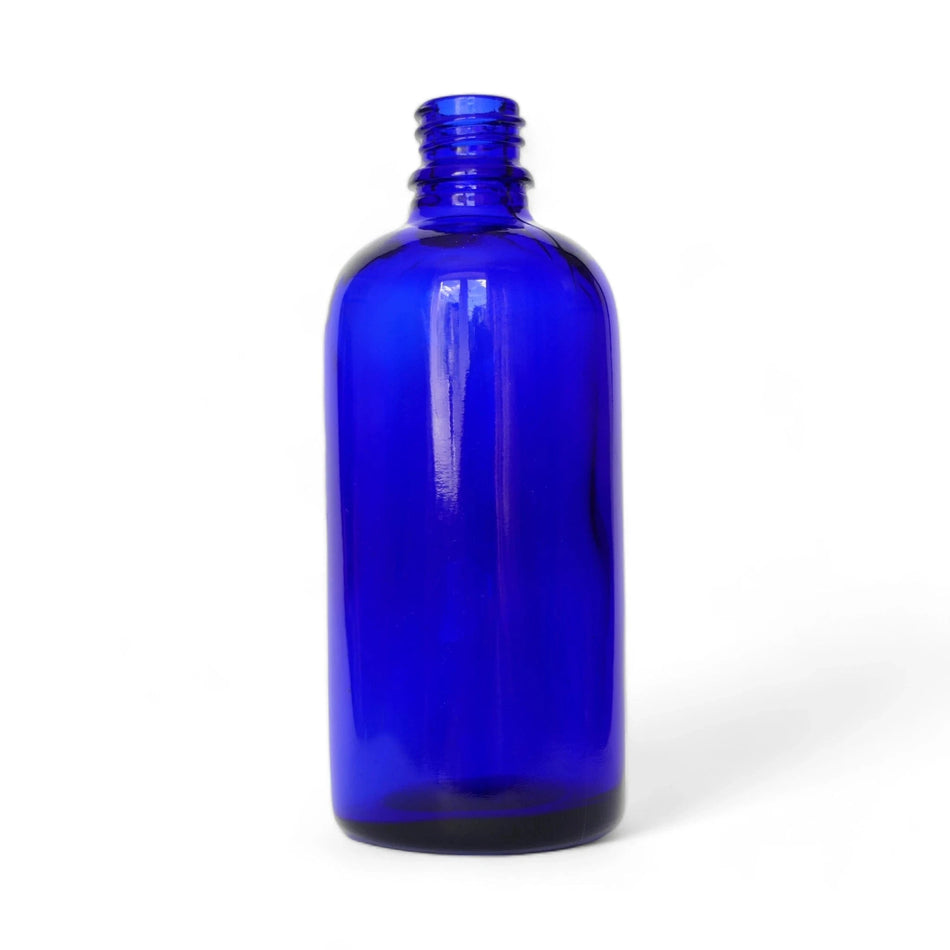 100ml Blue Glass Dropper Bottle with White Bamboo Dropper