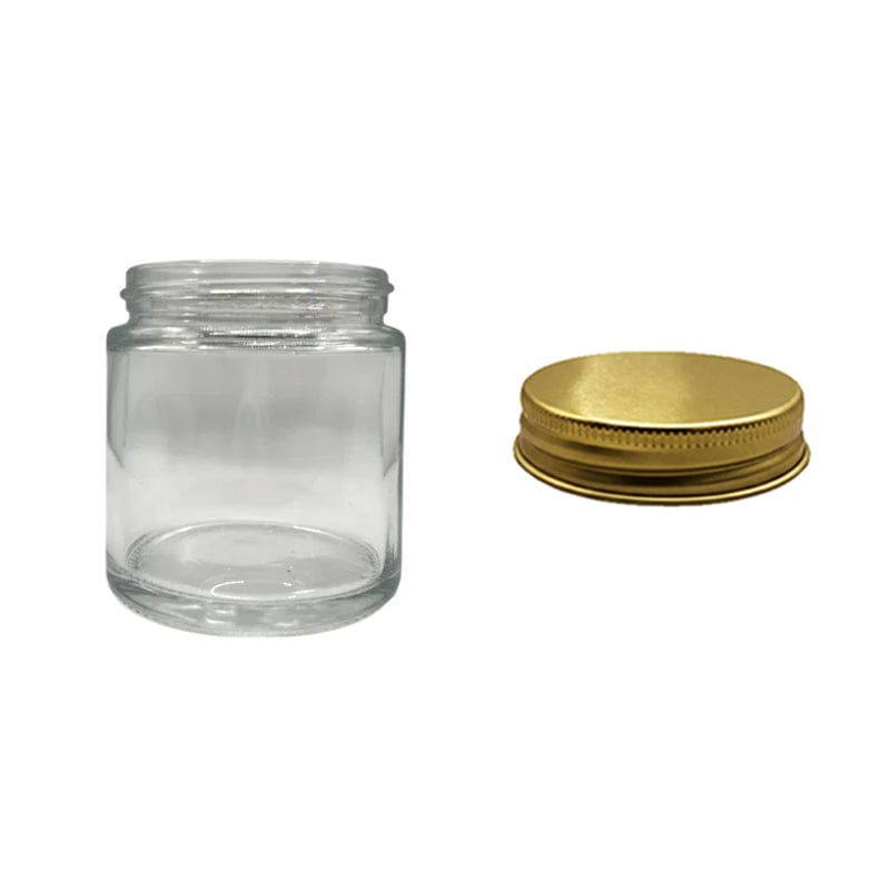 100ml Clear Glass Jar With Gold Aluminium Lid