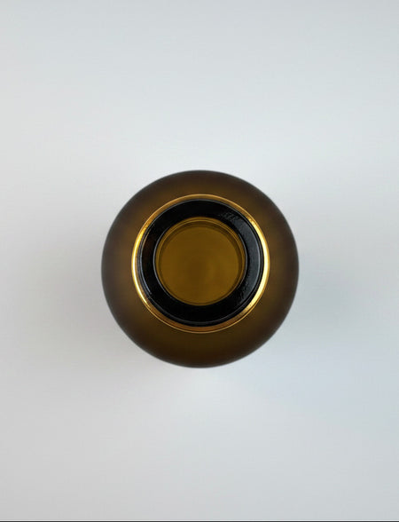 100ml Frosted Amber Glass Dropper Bottle with 1.5ml Dripper Insert and Tamper Evident Black Cap (Type III)