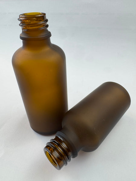 100ml Frosted Amber Glass Dropper Bottle with 1.5ml Dripper Insert and Tamper Evident Black Cap (Type III)