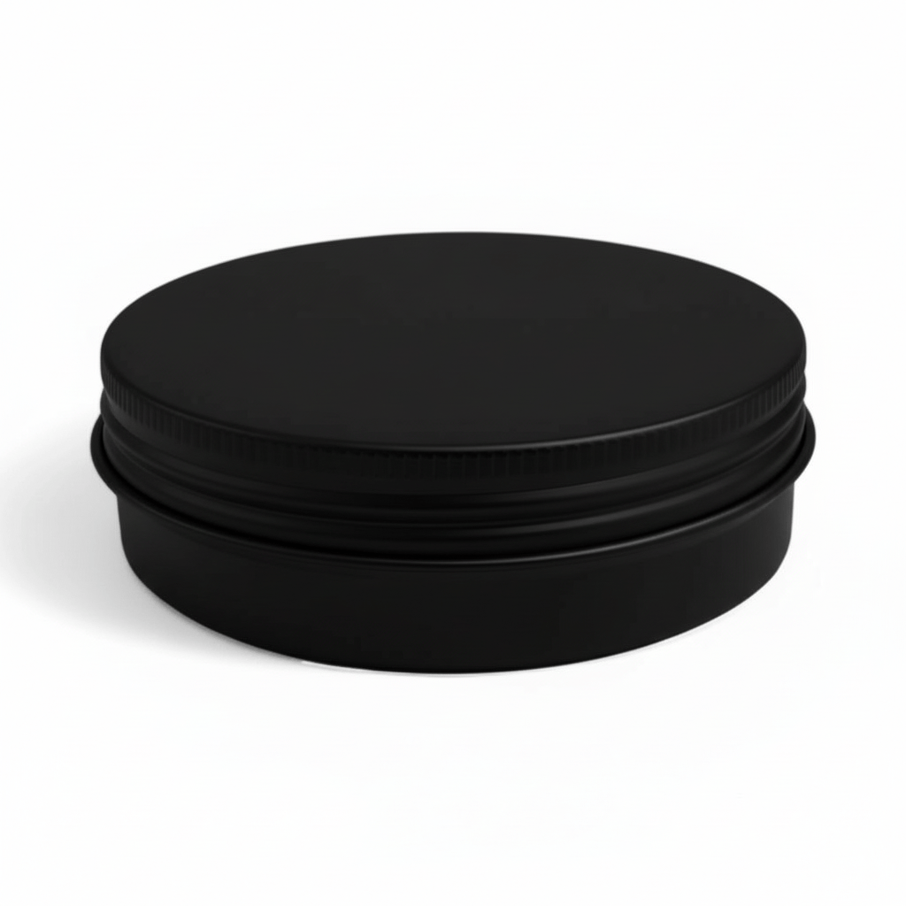 100ml Matte Black Aluminium Screw Cap Tin