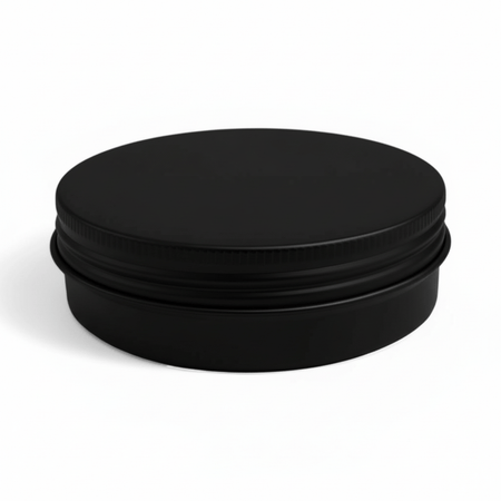 100ml Matte Black Aluminium Screw Cap Tin