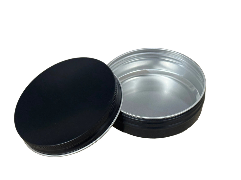 100ml Matte Black Aluminium Screw Cap Tin