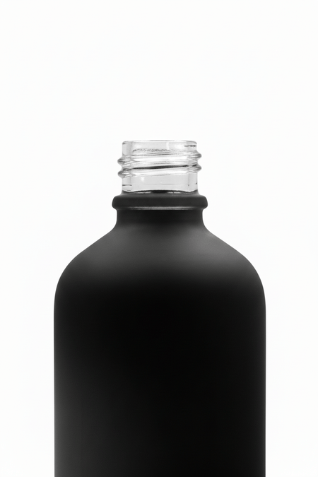 100ml Matte Black Glass Dropper Bottle