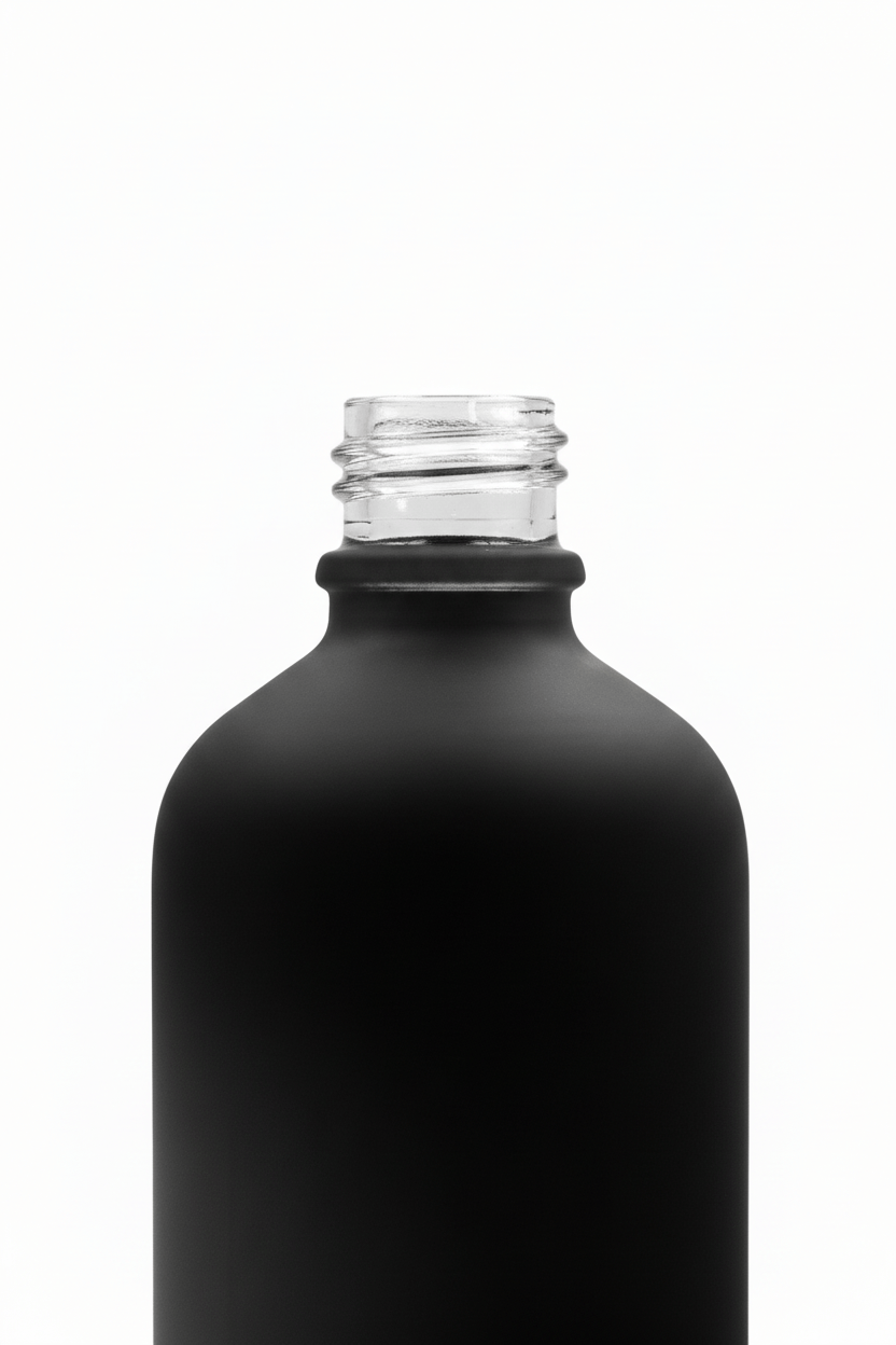 100ml Matte Black Glass Dropper Bottle