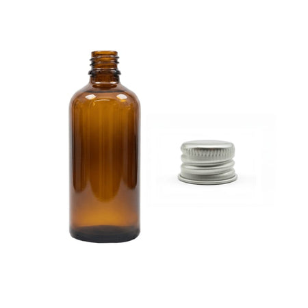 100ml Premium Amber Glass Dropper Bottle with Silver Aluminium Cap