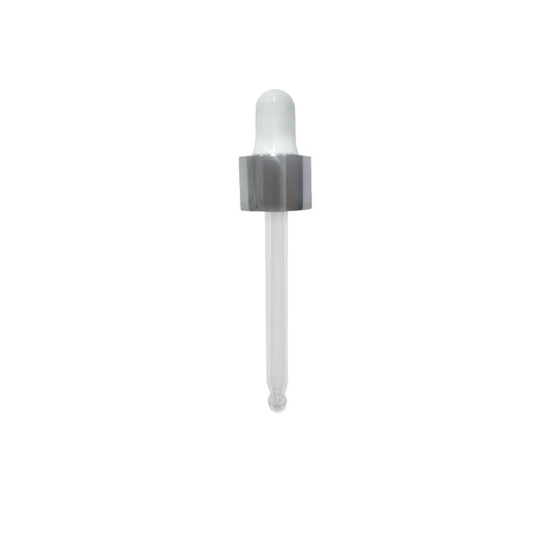 100ml Premium Amber Glass Dropper Bottle with White & Silver Dropper