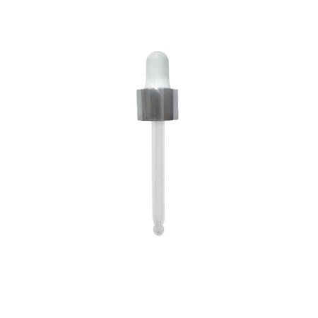 100ml Premium Amber Glass Dropper Bottle with White & Silver Dropper