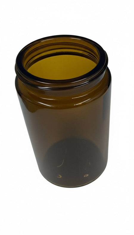 100ml Wide Neck Amber Tall Glass Jar