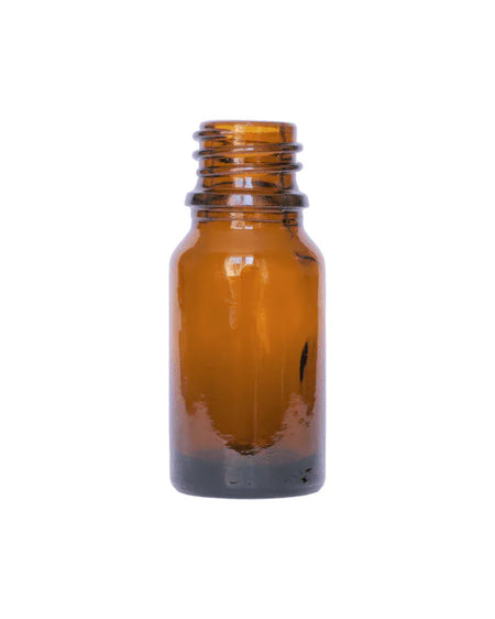 10ml Amber Glass Dropper Bottle with 1.0mm Dripper Insert and Tamper Evident White Cap (Type II)