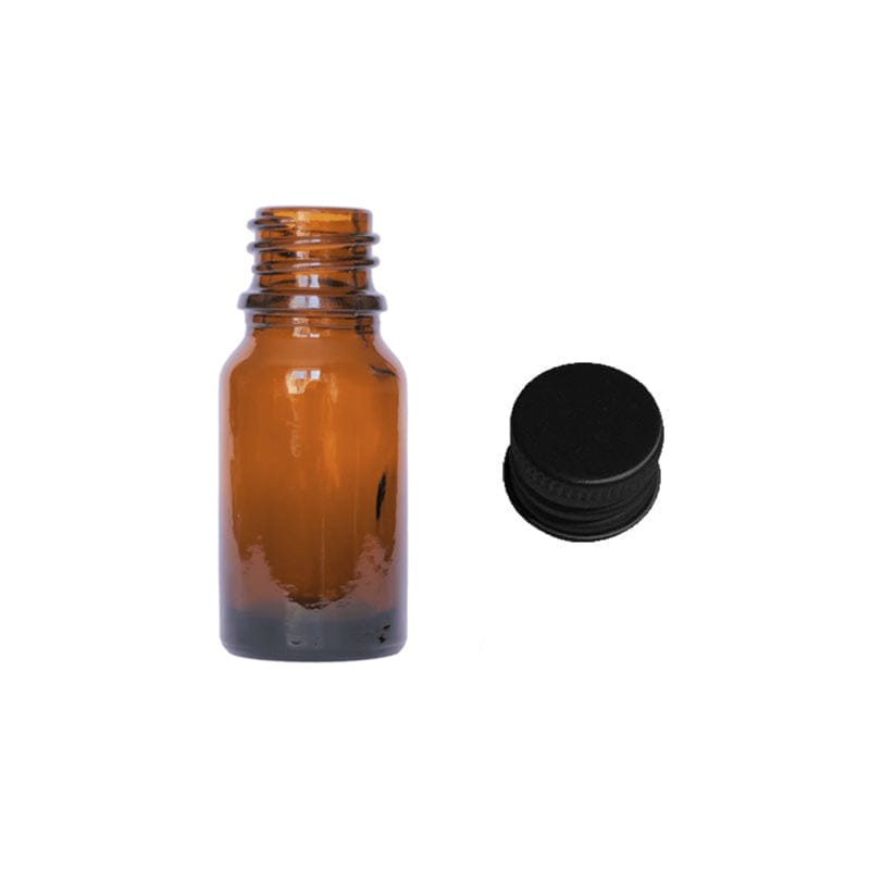 10ml Amber Glass Dropper Bottle with Black DIN18 Cap
