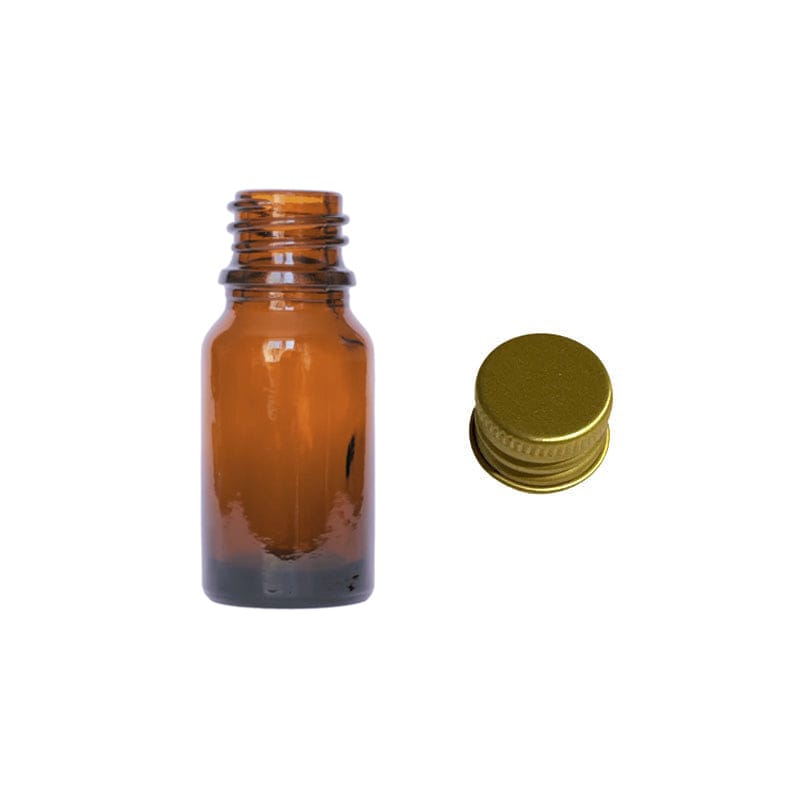 10ml Amber Glass Dropper Bottle with Gold DIN18 Cap