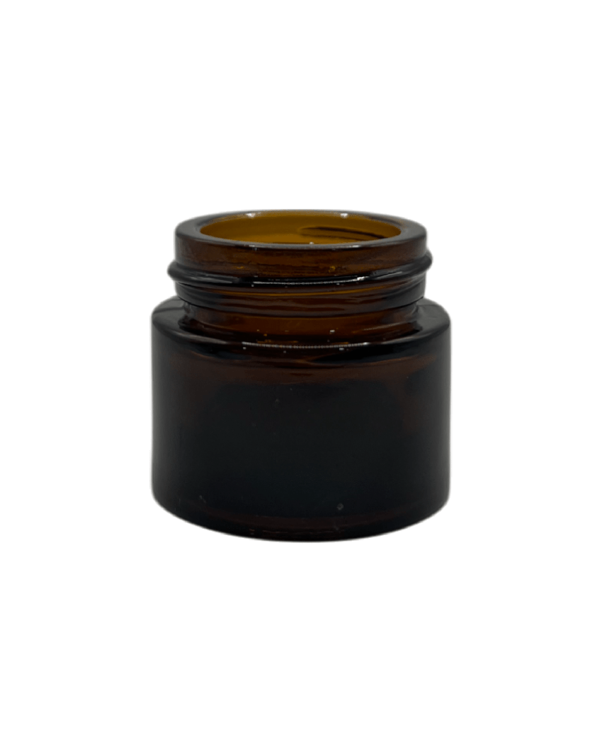 10ml Amber Glass Jar With Gold Aluminium Lid - Pack of 15
