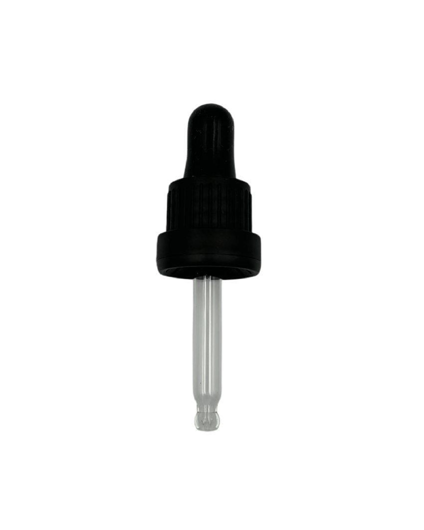 10ml Amber Glass Bottle with Black TE BEP - Pack of 12