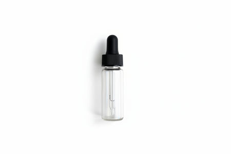 10ml Clear Glass Bijou Dropper Vial with Black Teat Black Shoulder Pipette