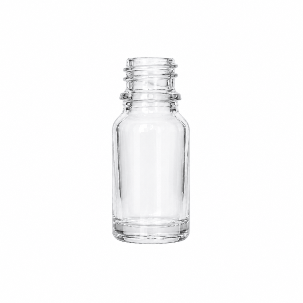 10ml Clear Glass Dropper Bottle with Black Bamboo Dropper