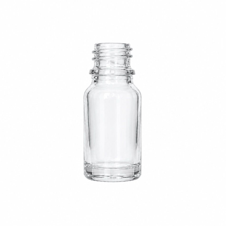 10ml Clear Glass Dropper Bottle with Black Bamboo Dropper