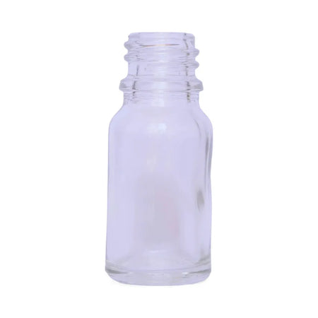 10ml Clear Glass Dropper Bottle with Silver Tamper Evident DIN18 Cap