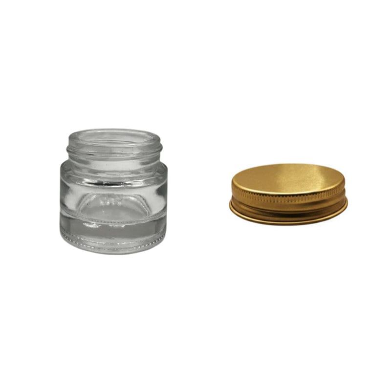10ml Clear Glass Jar With Gold Aluminium Lid