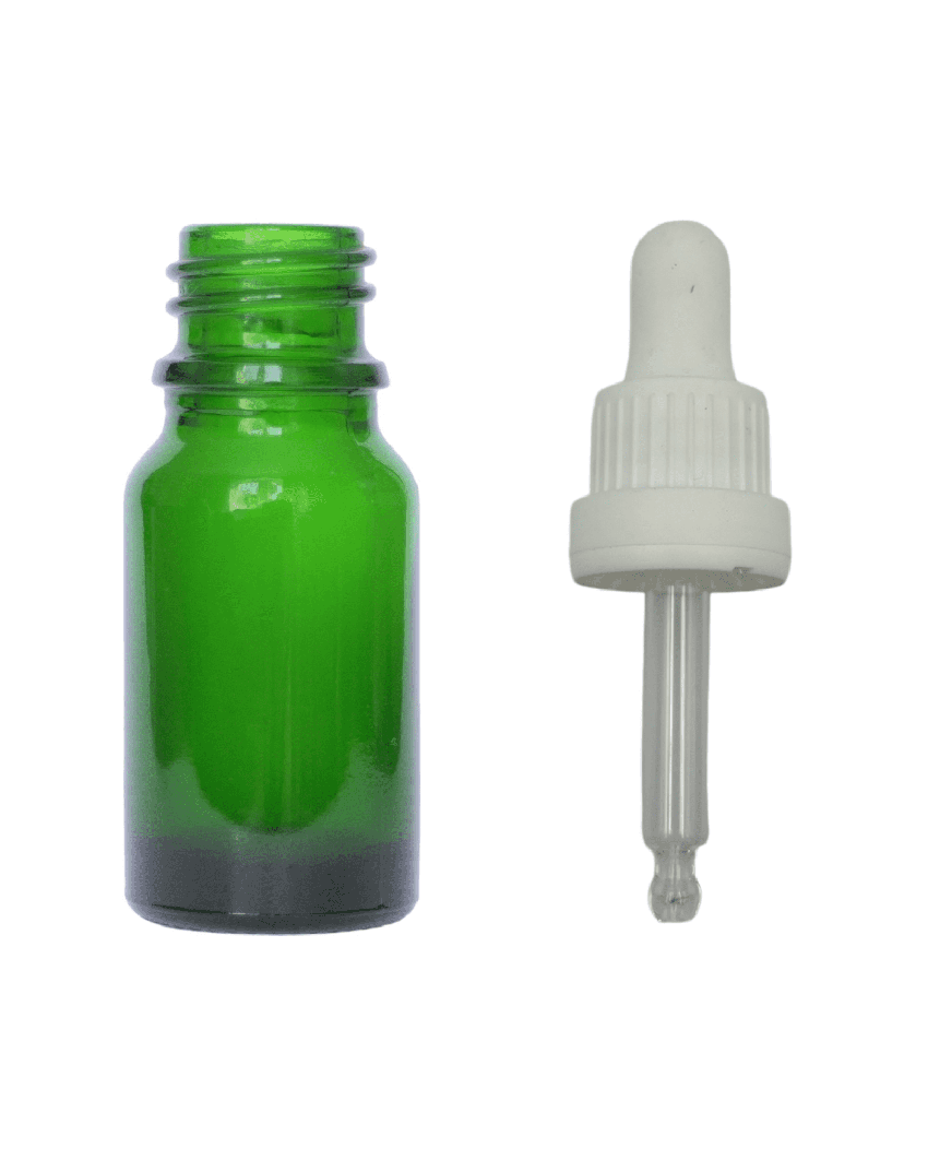 Green Glass Dropper Bottles