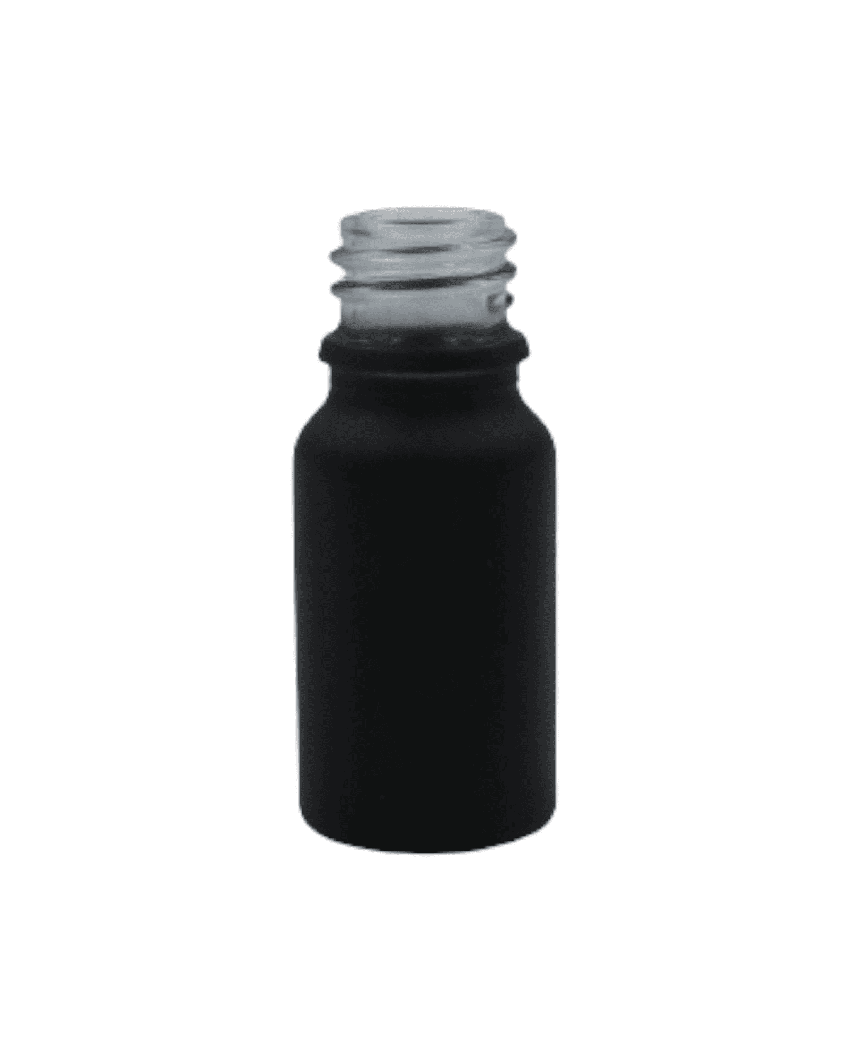 15ml Matte Black Glass Dropper Bottle