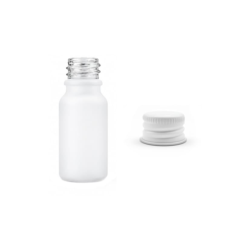 10ml Matte White Glass Dropper Bottle with White Aluminium Cap