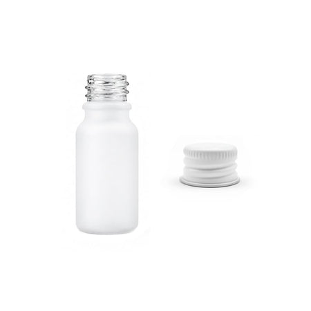 10ml Matte White Glass Dropper Bottle with White Aluminium Cap