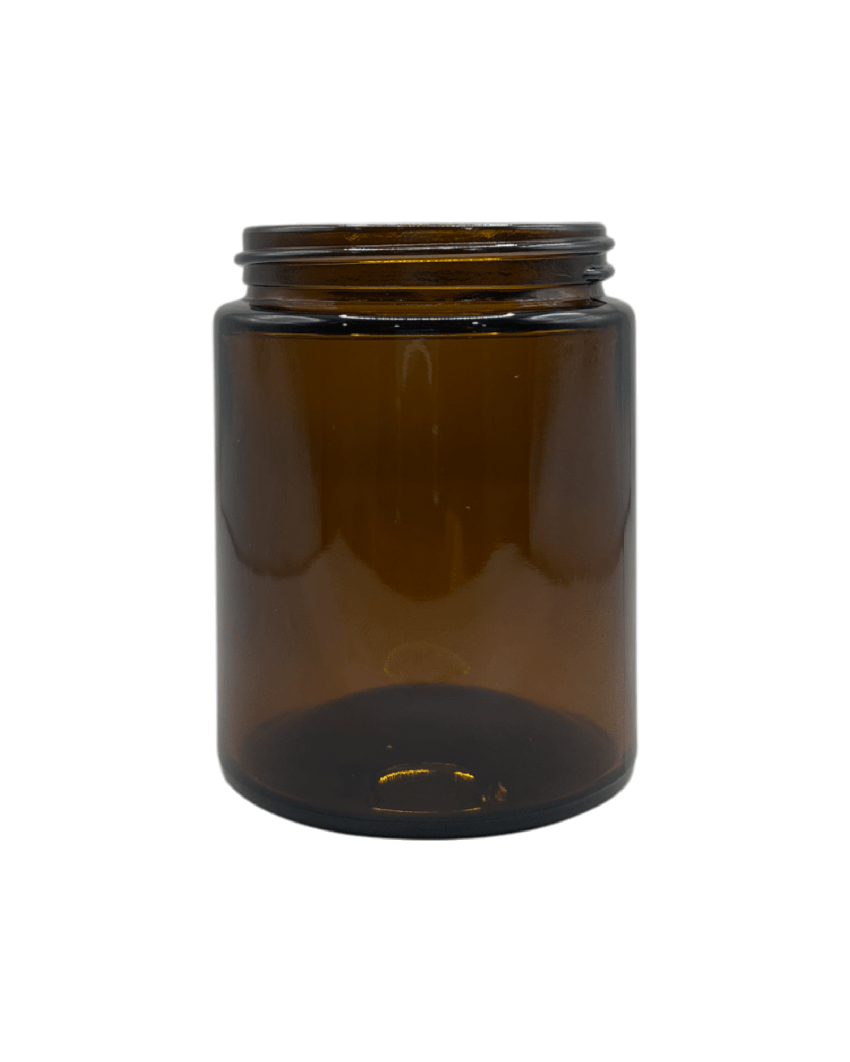 150ml Amber Glass Jar With Silver Aluminium Lid
