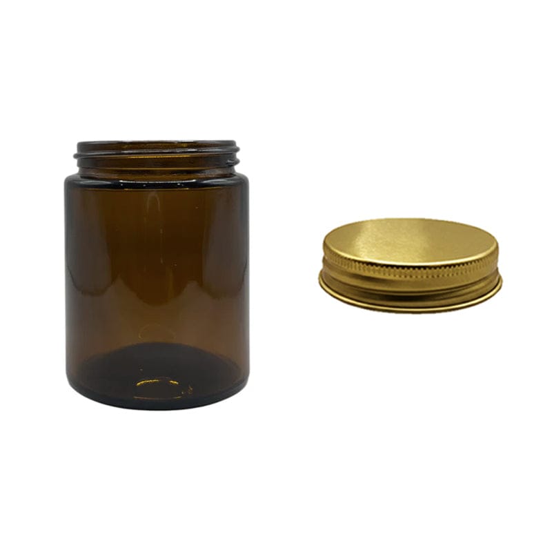 150ml Amber Glass Jar With Gold Aluminium Lid