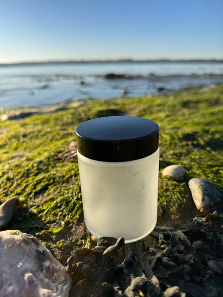 150ml Frosted Clear Glass Jar with Black ABS Lid