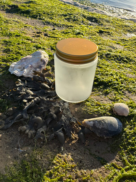 150ml Frosted Clear Glass Jar with Gold Aluminium Lid