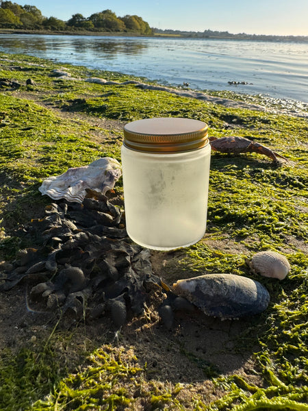 150ml Frosted Clear Glass Jar with Gold Aluminium Lid