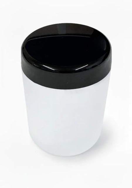 150ml Frosted Clear Glass Jar with Premium Black SAN Lid