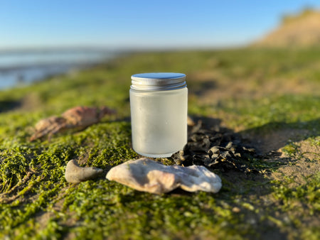 150ml Frosted Clear Glass Jar with Silver Aluminium Lid
